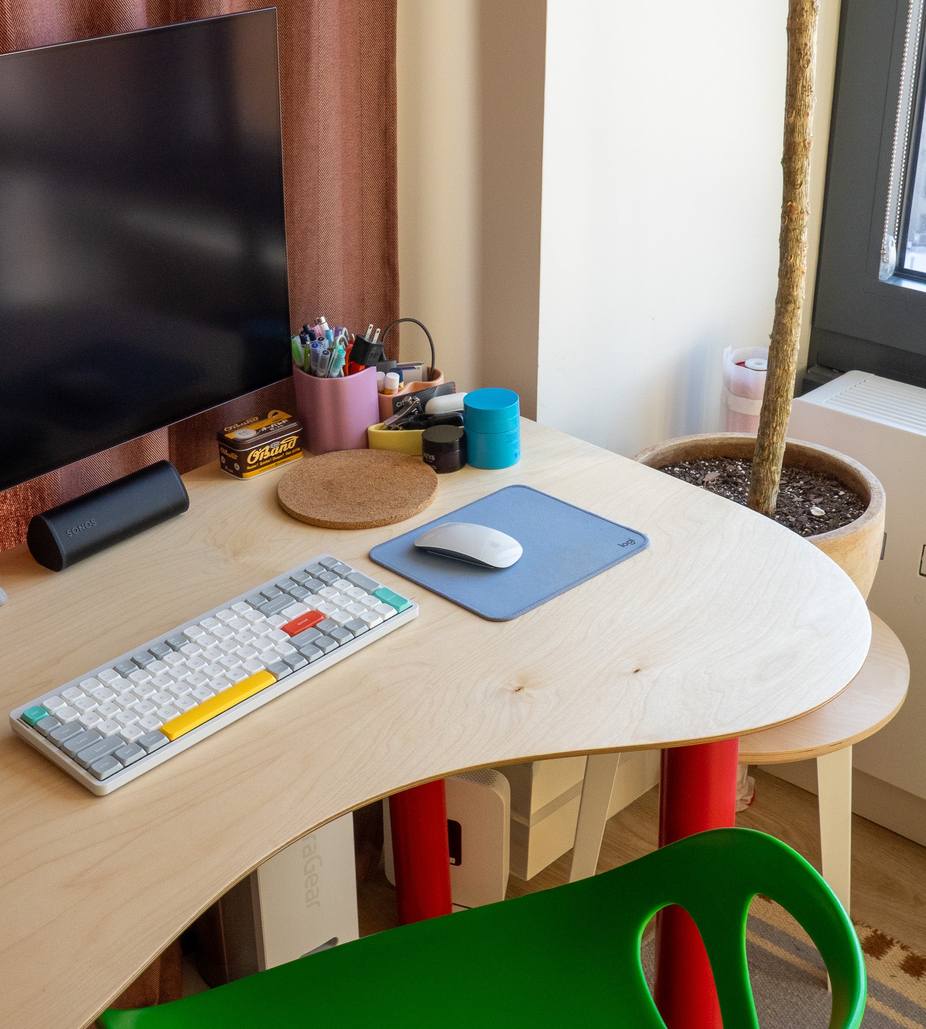 double desk for two