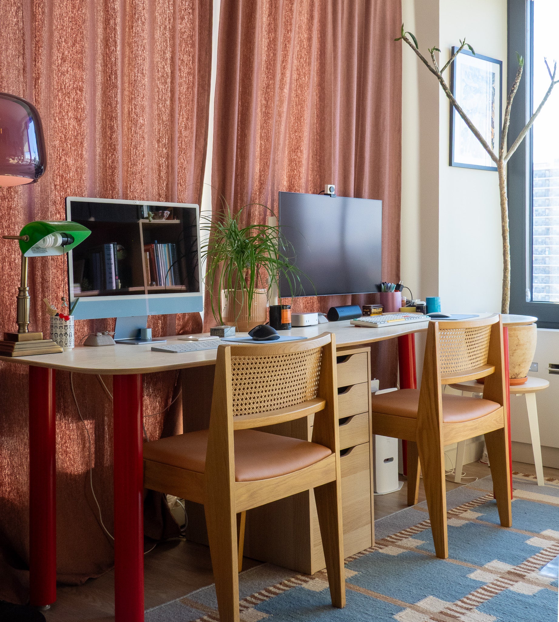 double desk for two