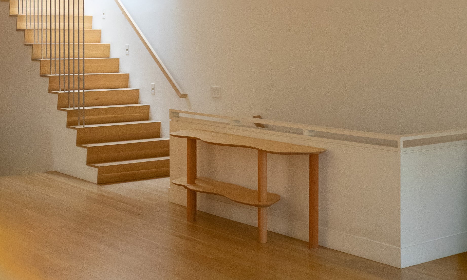 curvy console table